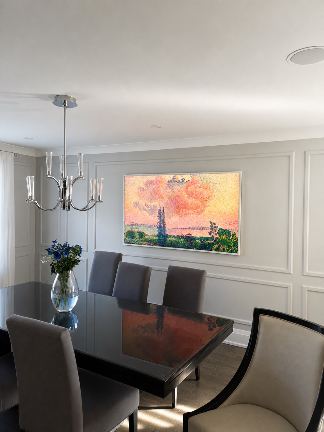 Dining room wall panelling