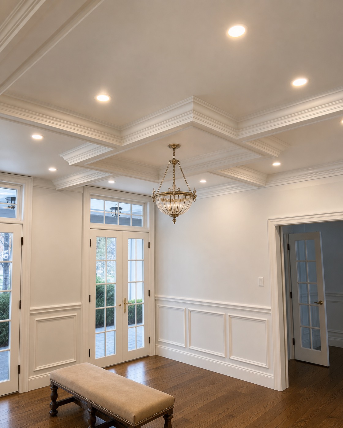 Finished entry with detailed trim