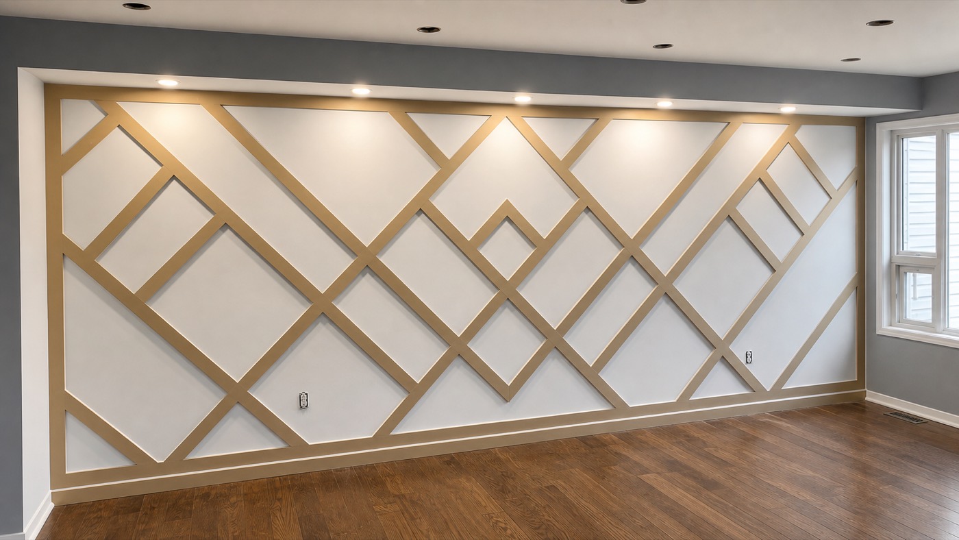 Wide feature wall